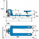 Тележка гидравлическая HELPER HR-25-115 г/п 2500кг, вилы 1150 (2рол.п/ур)