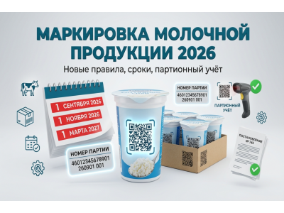 Партионный учёт молочной продукции с 1 ноября 2026 года