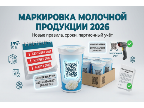 Партионный учёт молочной продукции с 1 ноября 2026 года